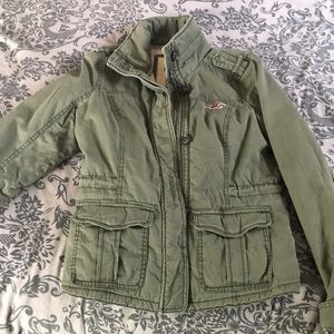 HOLLISTER army green jacket women’s SMALL.